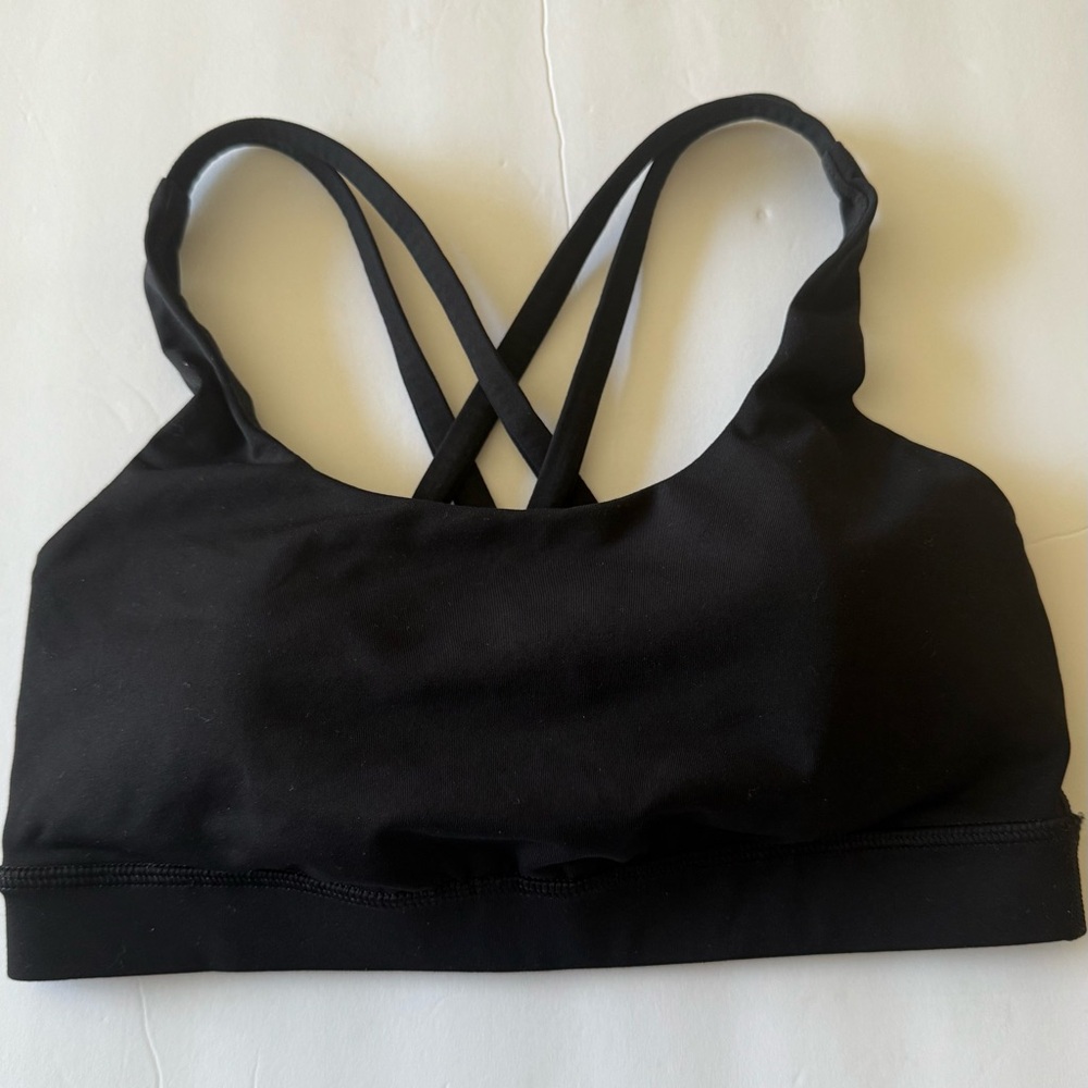 Lululemon Athletica Black Cross-Back Sports Bra